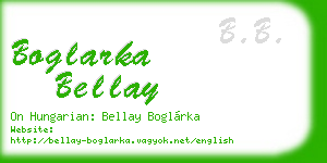 boglarka bellay business card