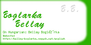 boglarka bellay business card